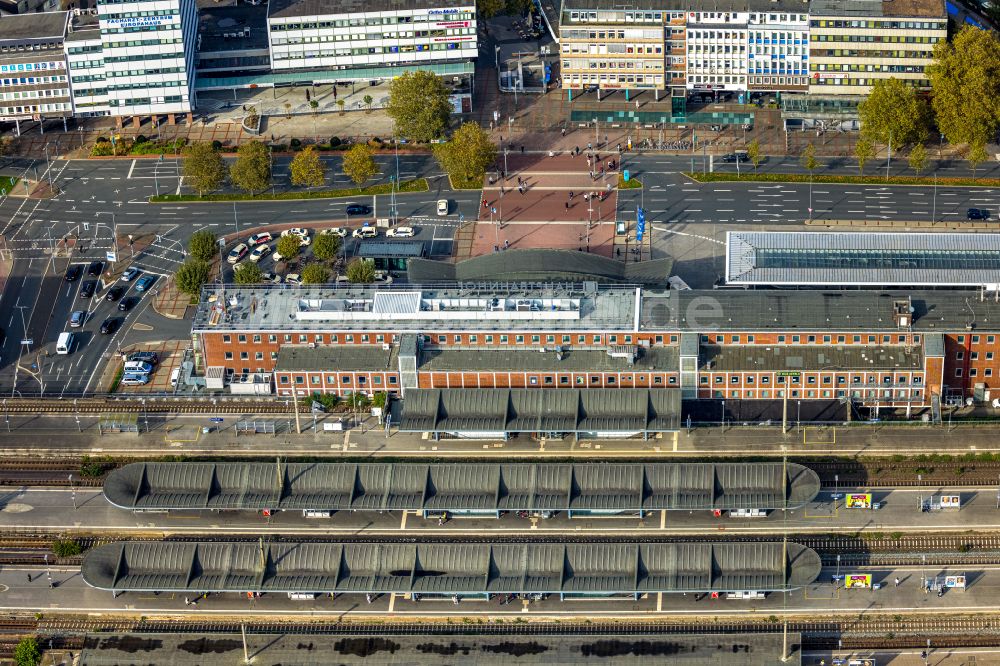 Luftbild Bochum - Hauptbahnhof der Deutschen Bahn in Bochum im Bundesland Nordrhein-Westfalen