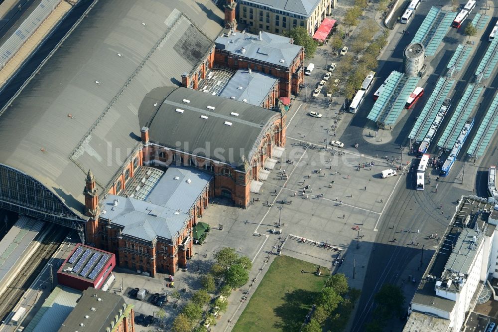 Bremen von oben - Hauptbahnhof der Deutschen Bahn in Bremen