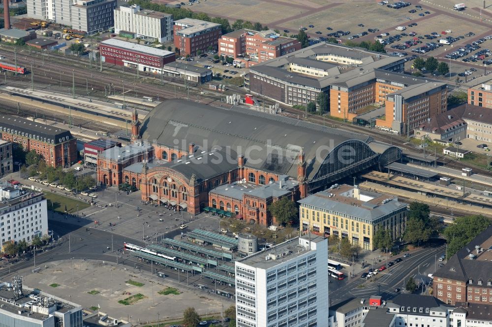 Luftbild Bremen - Hauptbahnhof der Deutschen Bahn in Bremen