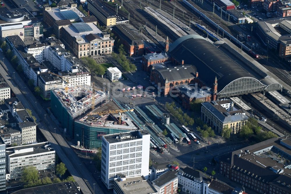 Bremen von oben - Hauptbahnhof der Deutschen Bahn in Bremen, Deutschland