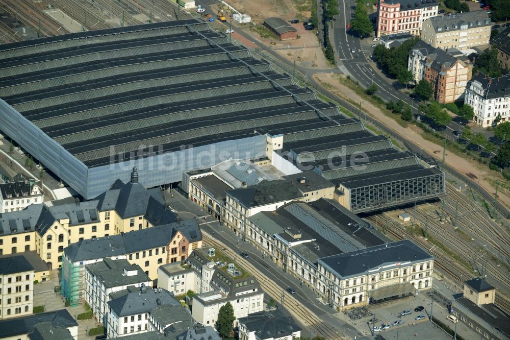 Luftbild Chemnitz - Hauptbahnhof der Deutschen Bahn in Chemnitz im Bundesland Sachsen