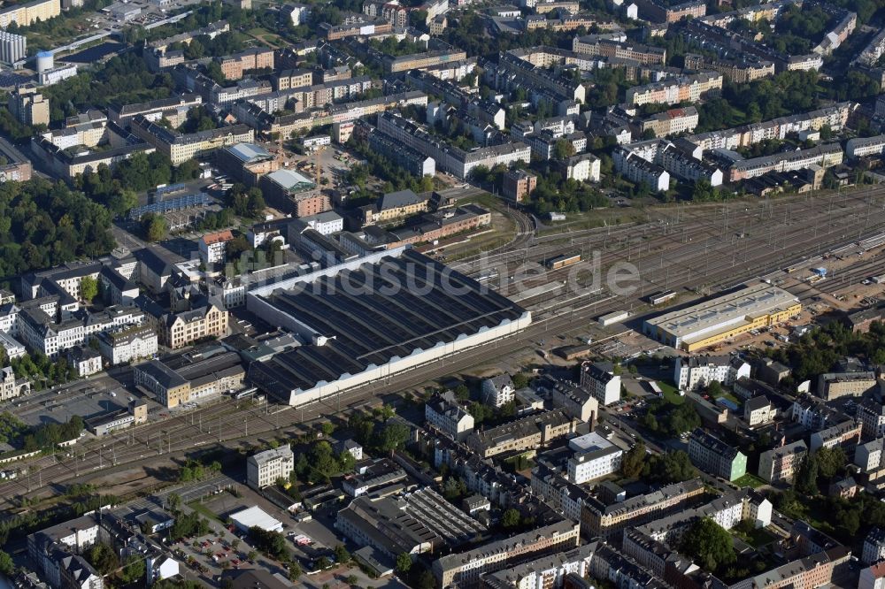 Luftbild Chemnitz - Hauptbahnhof der Deutschen Bahn in Chemnitz im Bundesland Sachsen