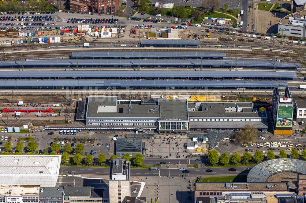 Luftbild Dortmund - Hauptbahnhof der Deutschen Bahn in Dortmund im Bundesland Nordrhein-Westfalen, Deutschland