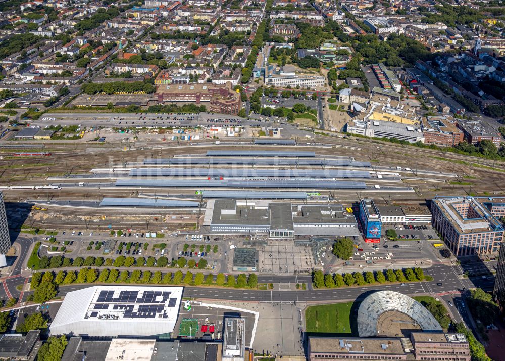 Luftbild Dortmund - Hauptbahnhof der Deutschen Bahn in Dortmund im Bundesland Nordrhein-Westfalen, Deutschland