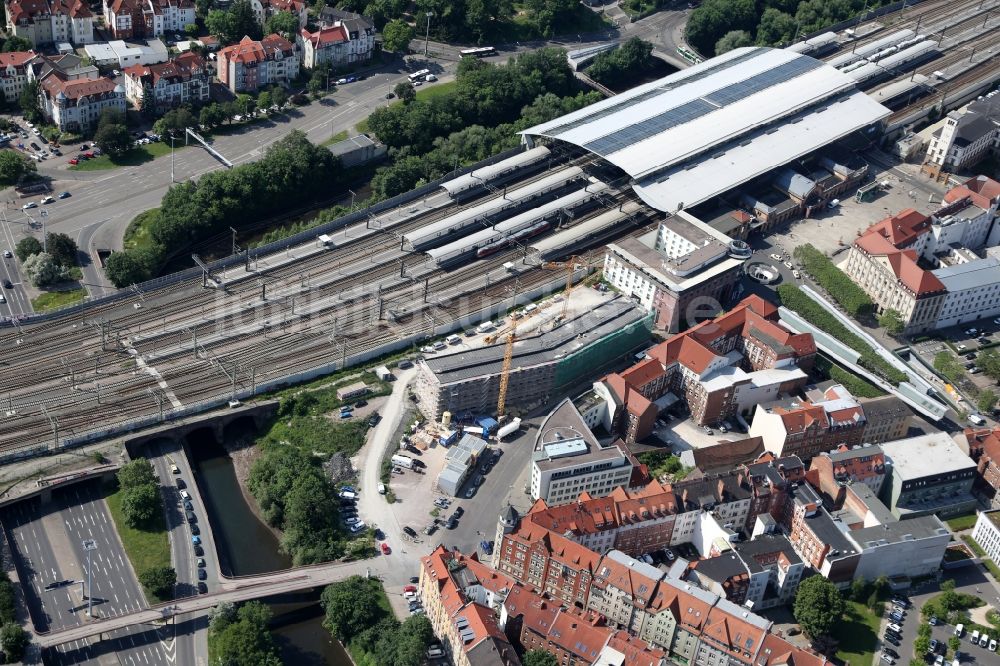 Luftbild Erfurt - Hauptbahnhof der Deutschen Bahn in Erfurt im Bundesland Thüringen, Deutschland