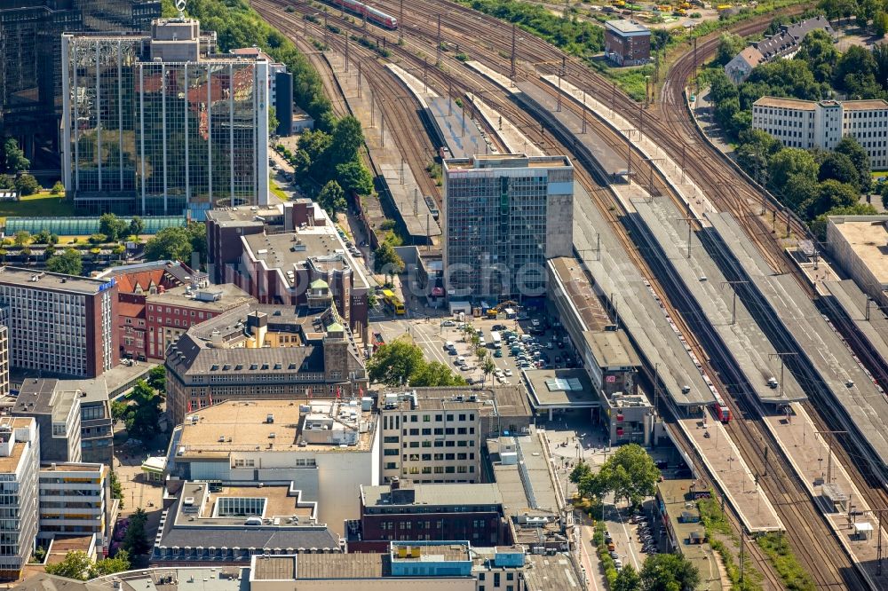 Luftbild Essen - Hauptbahnhof der Deutschen Bahn in Essen im Bundesland Nordrhein-Westfalen