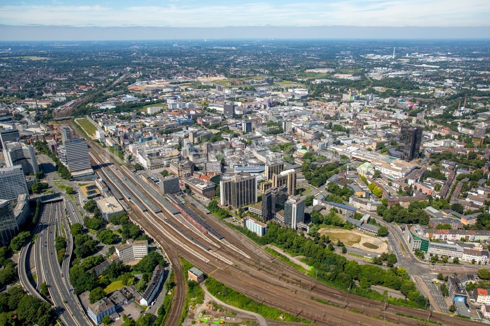 Luftbild Essen - Hauptbahnhof der Deutschen Bahn in Essen im Bundesland Nordrhein-Westfalen