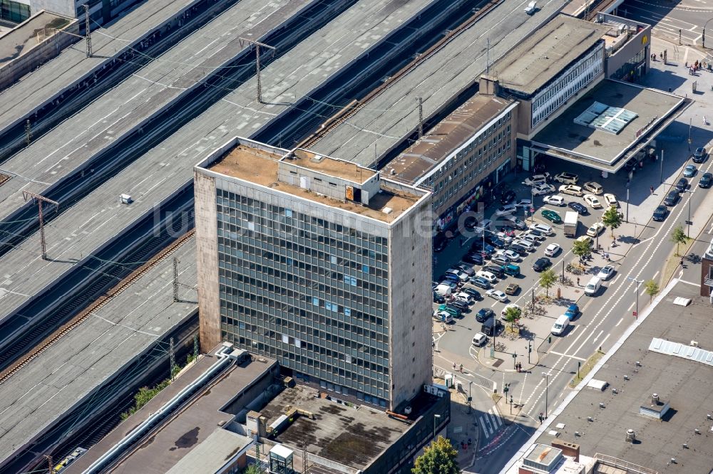 Luftbild Essen - Hauptbahnhof der Deutschen Bahn in Essen im Bundesland Nordrhein-Westfalen