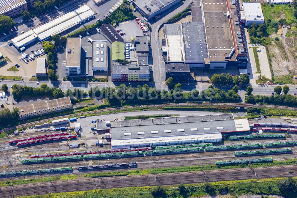 Luftbild Essen - Hauptbahnhof der Deutschen Bahn in Essen im Bundesland Nordrhein-Westfalen - NRW, Deutschland