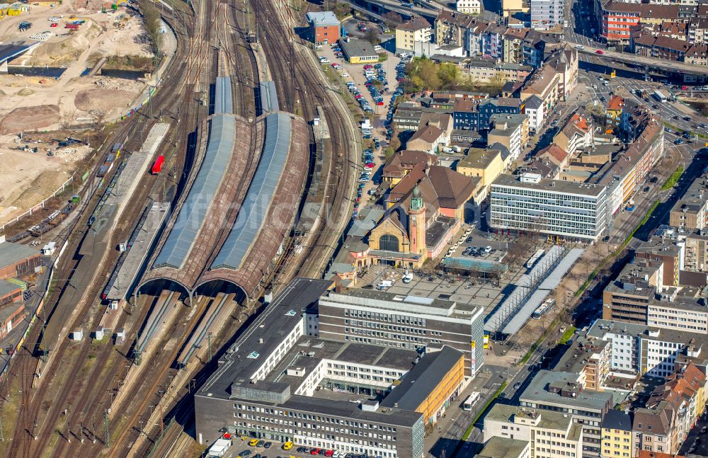 Luftbild Hagen - Hauptbahnhof der Deutschen Bahn in Hagen im Bundesland Nordrhein-Westfalen, Deutschland