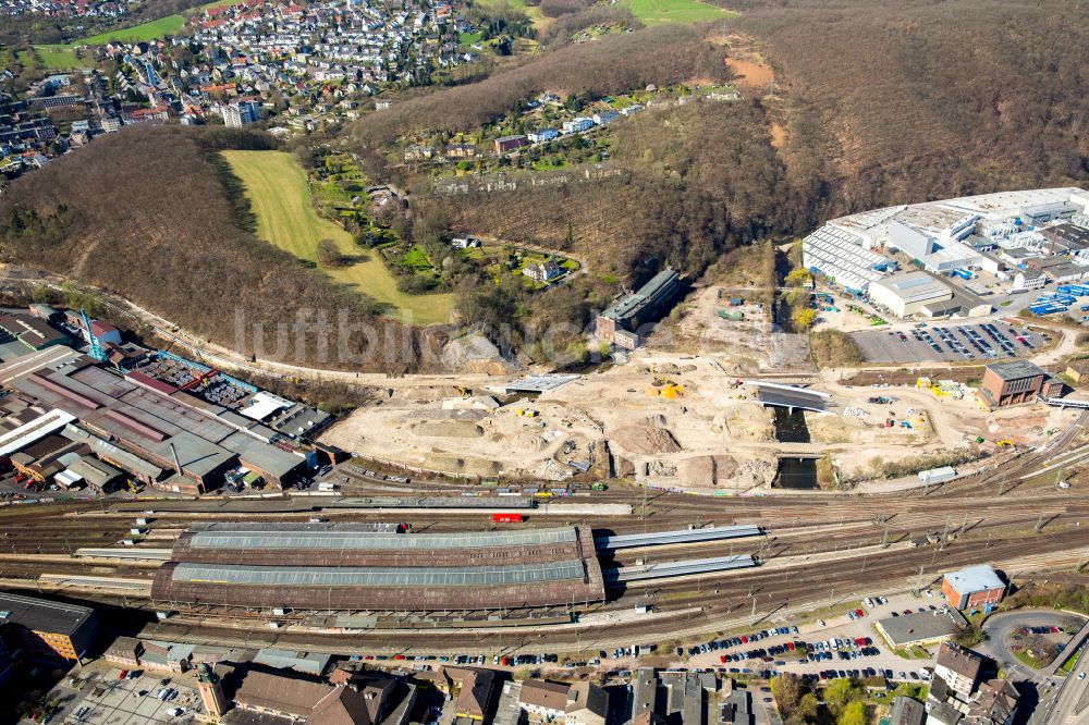 Luftbild Hagen - Hauptbahnhof der Deutschen Bahn in Hagen im Bundesland Nordrhein-Westfalen, Deutschland