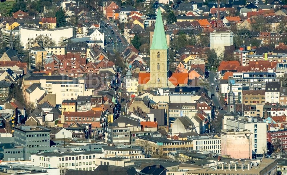 Luftbild Hamm - Hauptbahnhof der Deutschen Bahn in Hamm im Bundesland Nordrhein-Westfalen, Deutschland