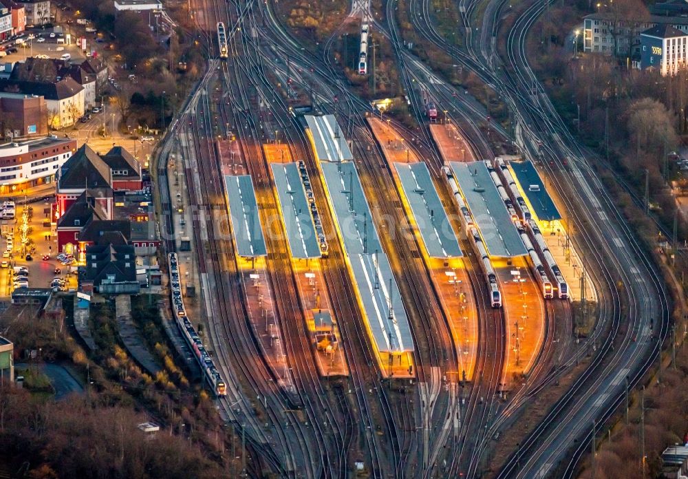 Hamm aus der Vogelperspektive: Hauptbahnhof der Deutschen Bahn in Hamm im Bundesland Nordrhein-Westfalen, Deutschland