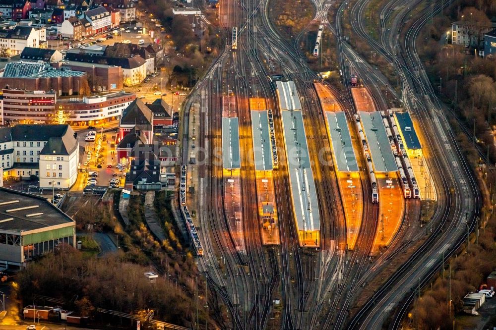 Luftbild Hamm - Hauptbahnhof der Deutschen Bahn in Hamm im Bundesland Nordrhein-Westfalen, Deutschland