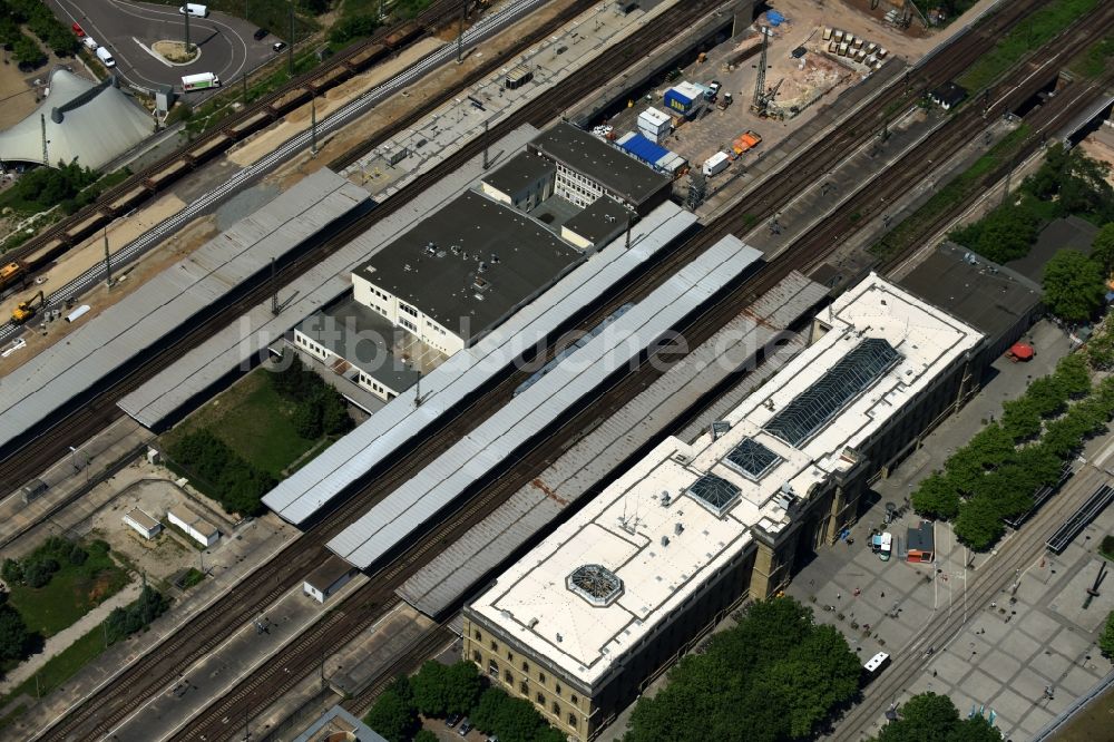 Luftbild Magdeburg - Hauptbahnhof der Deutschen Bahn in Magdeburg im Bundesland Sachsen-Anhalt