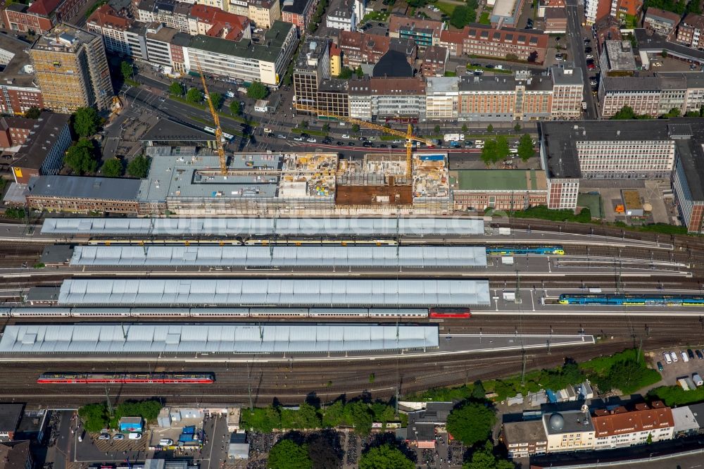 Luftbild Münster - Hauptbahnhof der Deutschen Bahn in Münster im Bundesland Nordrhein-Westfalen