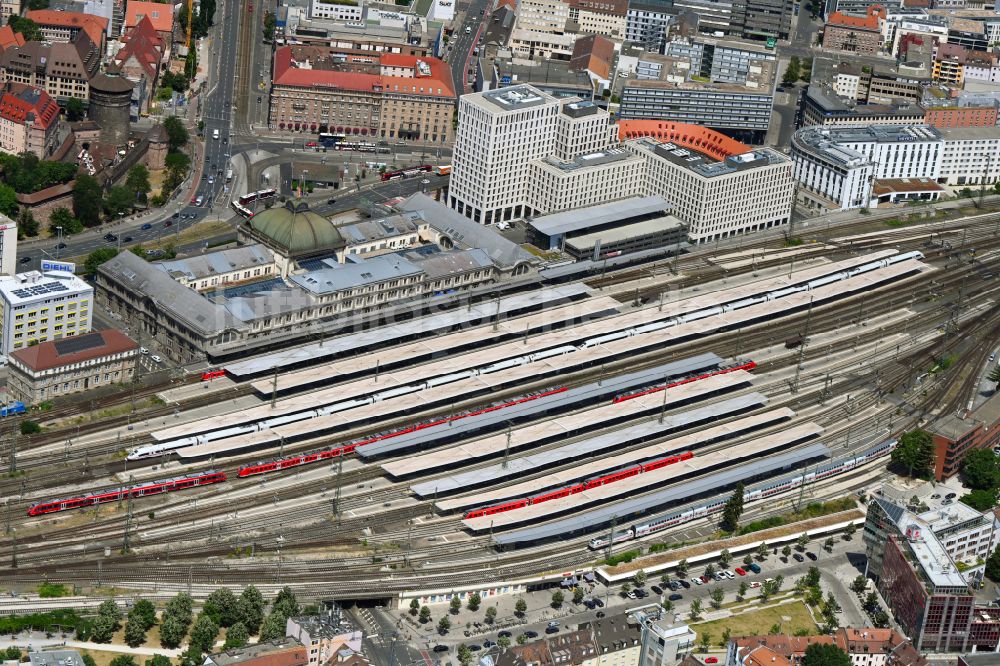 Luftaufnahme Nürnberg Hauptbahnhof Der Deutschen Bahn In Nürnberg Im