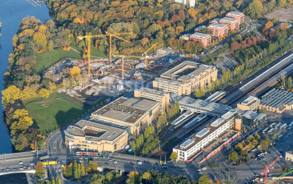 Potsdam aus der Vogelperspektive: Hauptbahnhof der Deutschen Bahn im Ortsteil Innenstadt in Potsdam im Bundesland Brandenburg, Deutschland