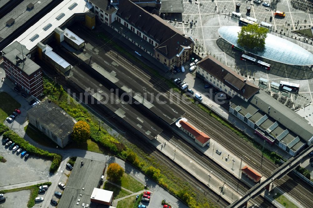 Luftbild Osnabrück - Hauptbahnhof der Deutschen Bahn in Osnabrück im Bundesland Niedersachsen, Deutschland