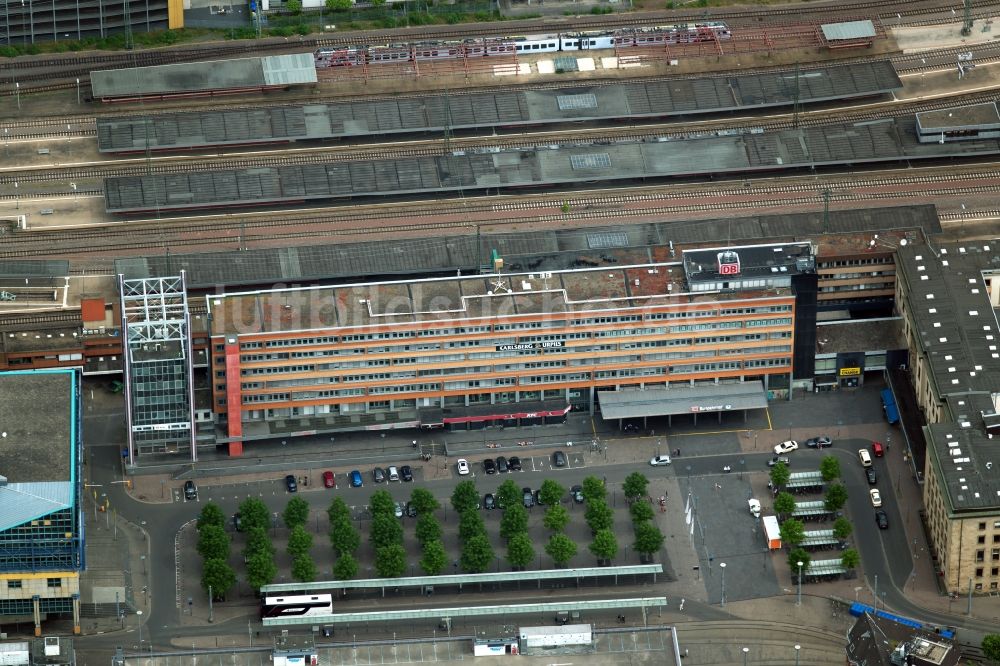 Luftbild Saarbrücken - Hauptbahnhof der Deutschen Bahn in Saarbrücken im Bundesland Saarland, Deutschland