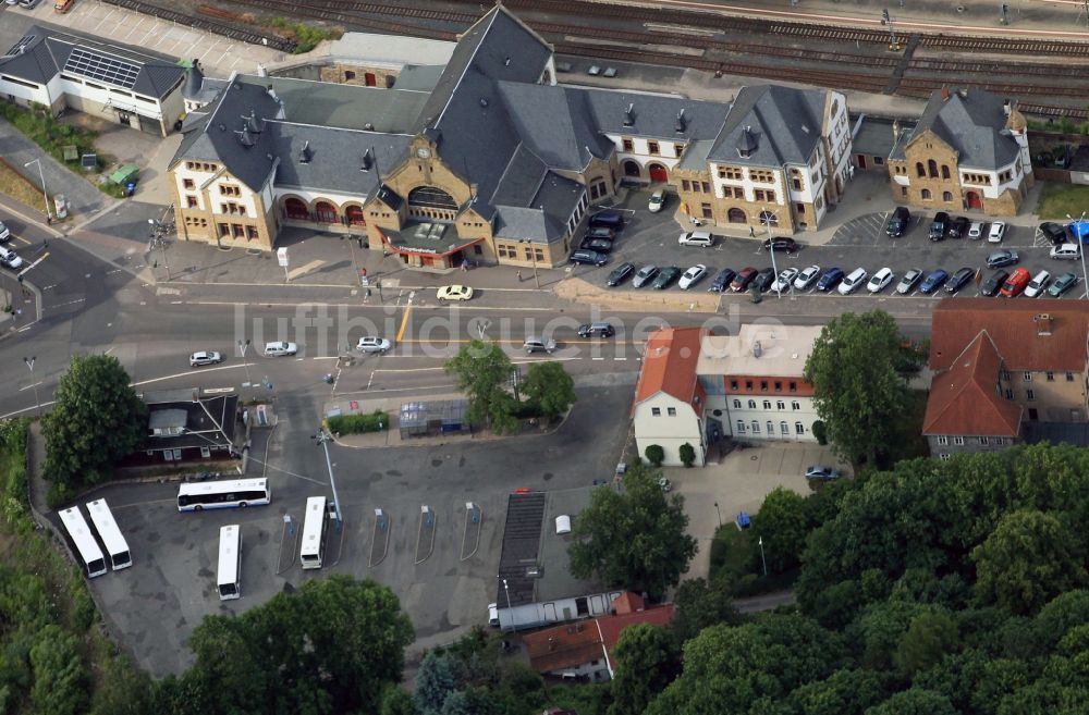 Luftaufnahme Eisenach - Hauptbahnhof Eisenach im Bundesland Thüringen