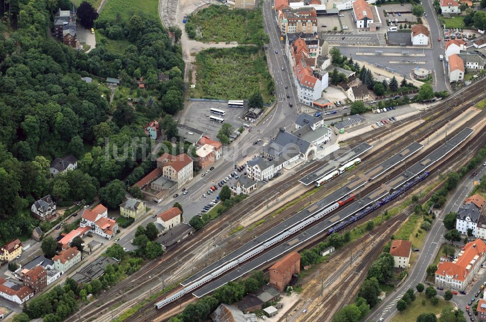 Eisenach von oben - Hauptbahnhof Eisenach im Bundesland Thüringen