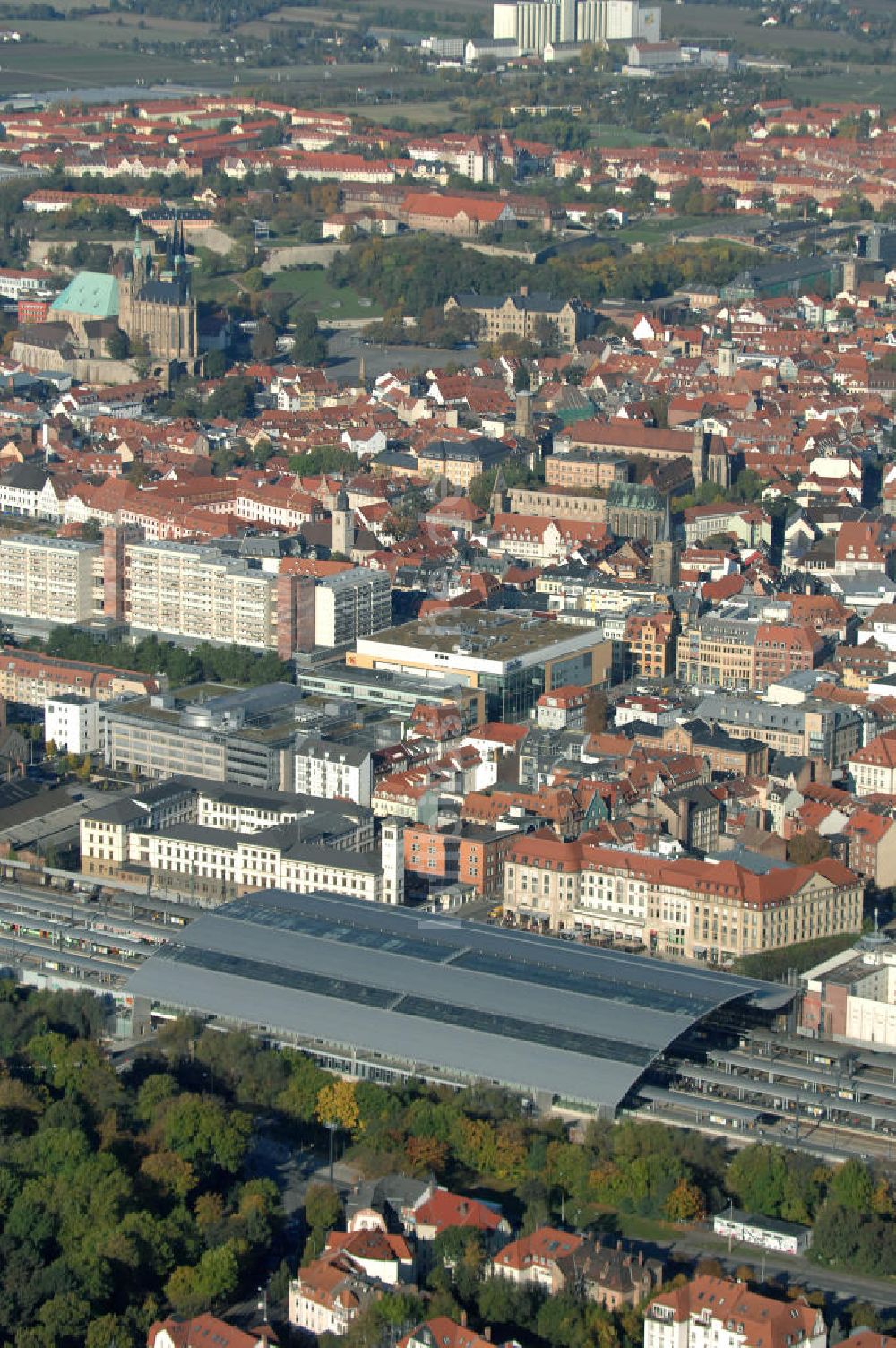 Luftaufnahme Erfurt - Hauptbahnhof Erfurt