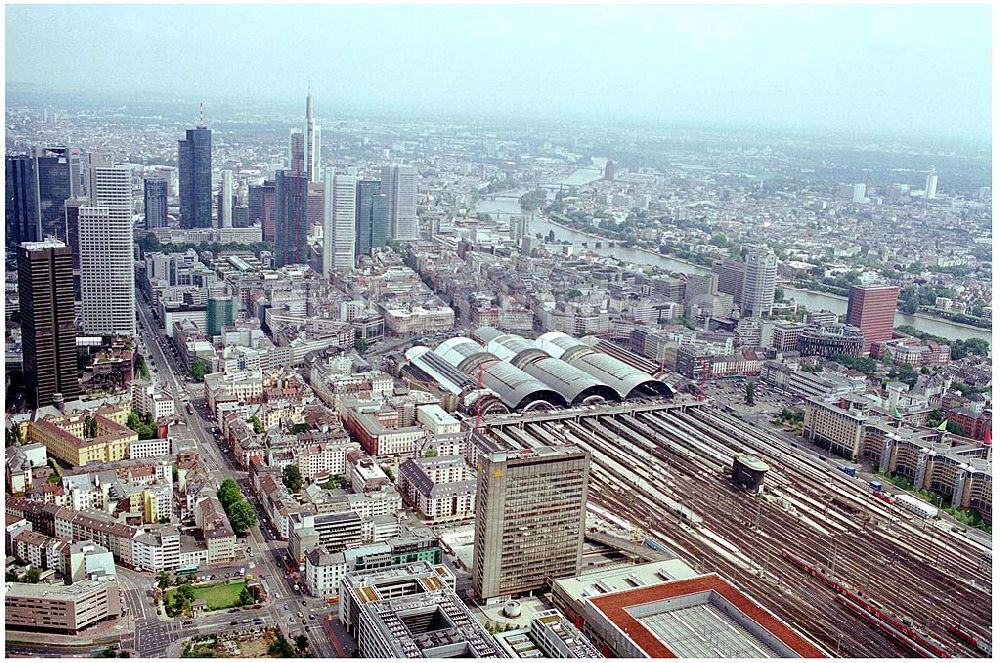 Luftaufnahme Frankfurt am Main - Hauptbahnhof von Frankfurt am Main