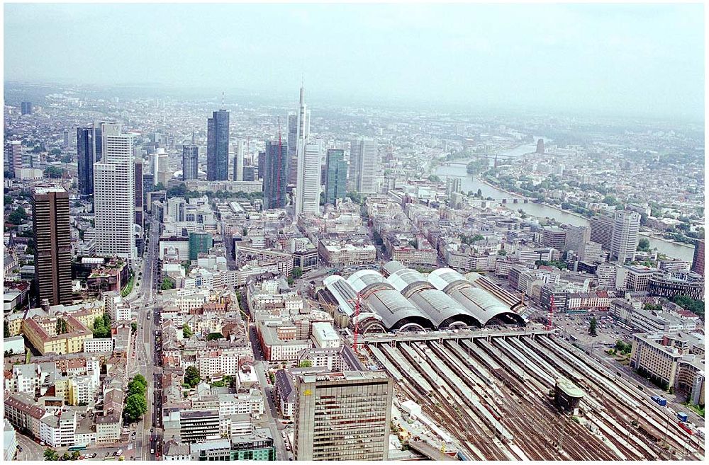 Frankfurt am Main von oben - Hauptbahnhof von Frankfurt am Main