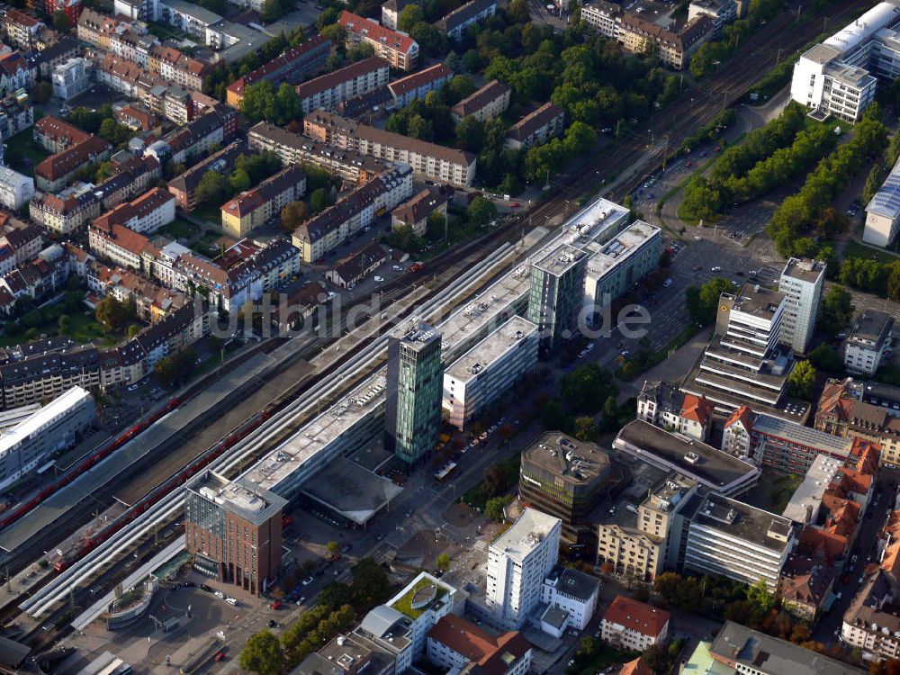 Luftbild Freiburg im Breisgau - Hauptbahnhof Freiburg, Baden-Württemberg