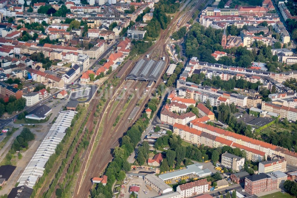 Luftbild Görlitz - Hauptbahnhof in Görlitz im Bundesland Sachsen, Deutschland