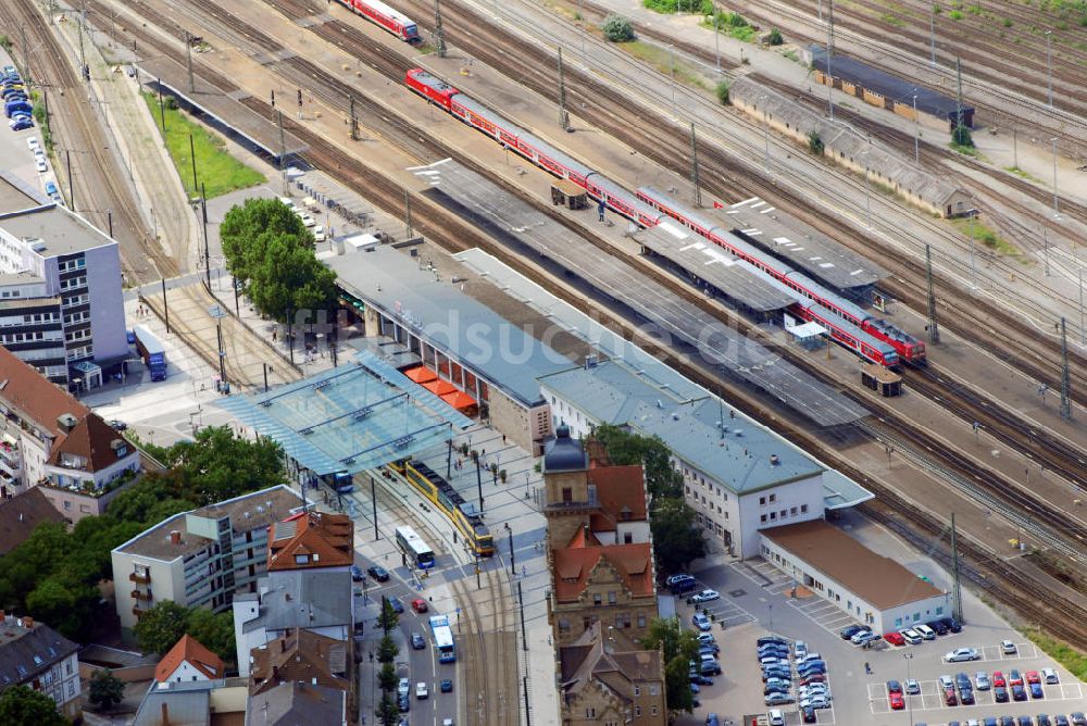 Heilbronn aus der Vogelperspektive: Hauptbahnhof Heilbronn