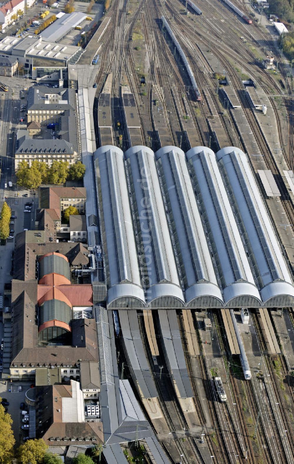 Karlsruhe von oben - Hauptbahnhof Karlsruhe