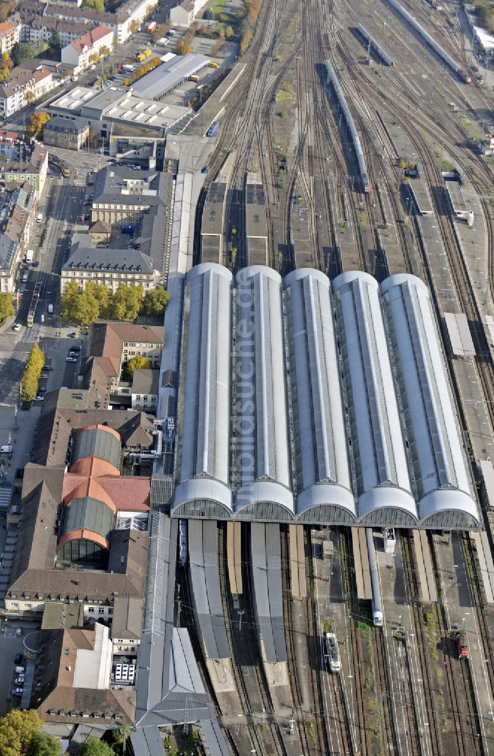 Karlsruhe aus der Vogelperspektive: Hauptbahnhof Karlsruhe