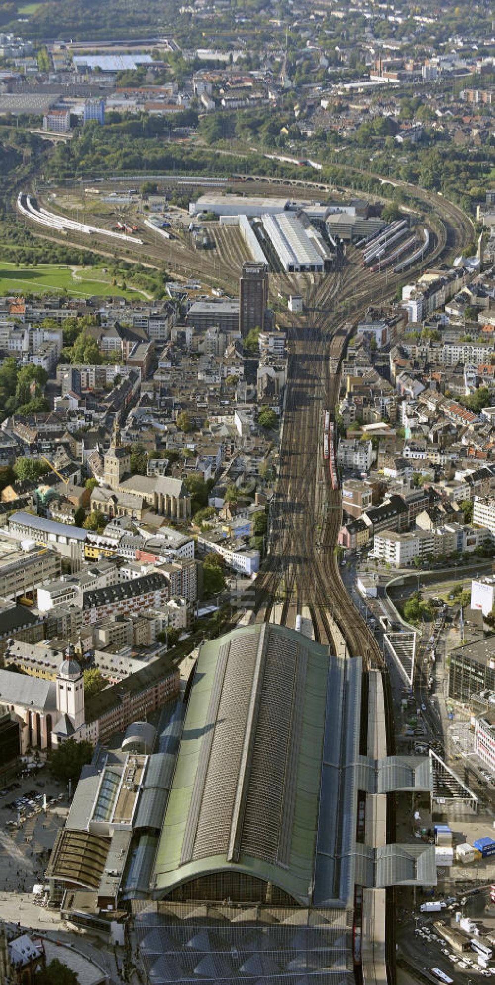 Luftaufnahme Köln - Hauptbahnhof in Köln