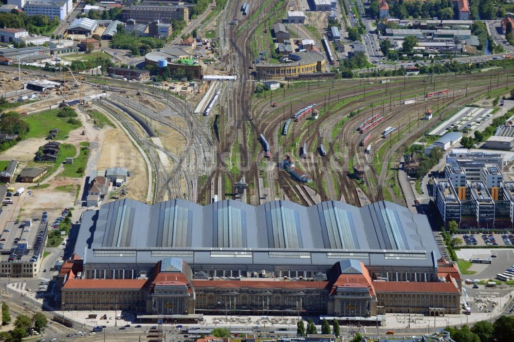 Luftbild Leipzig - Hauptbahnhof Leipzig in Sachsen