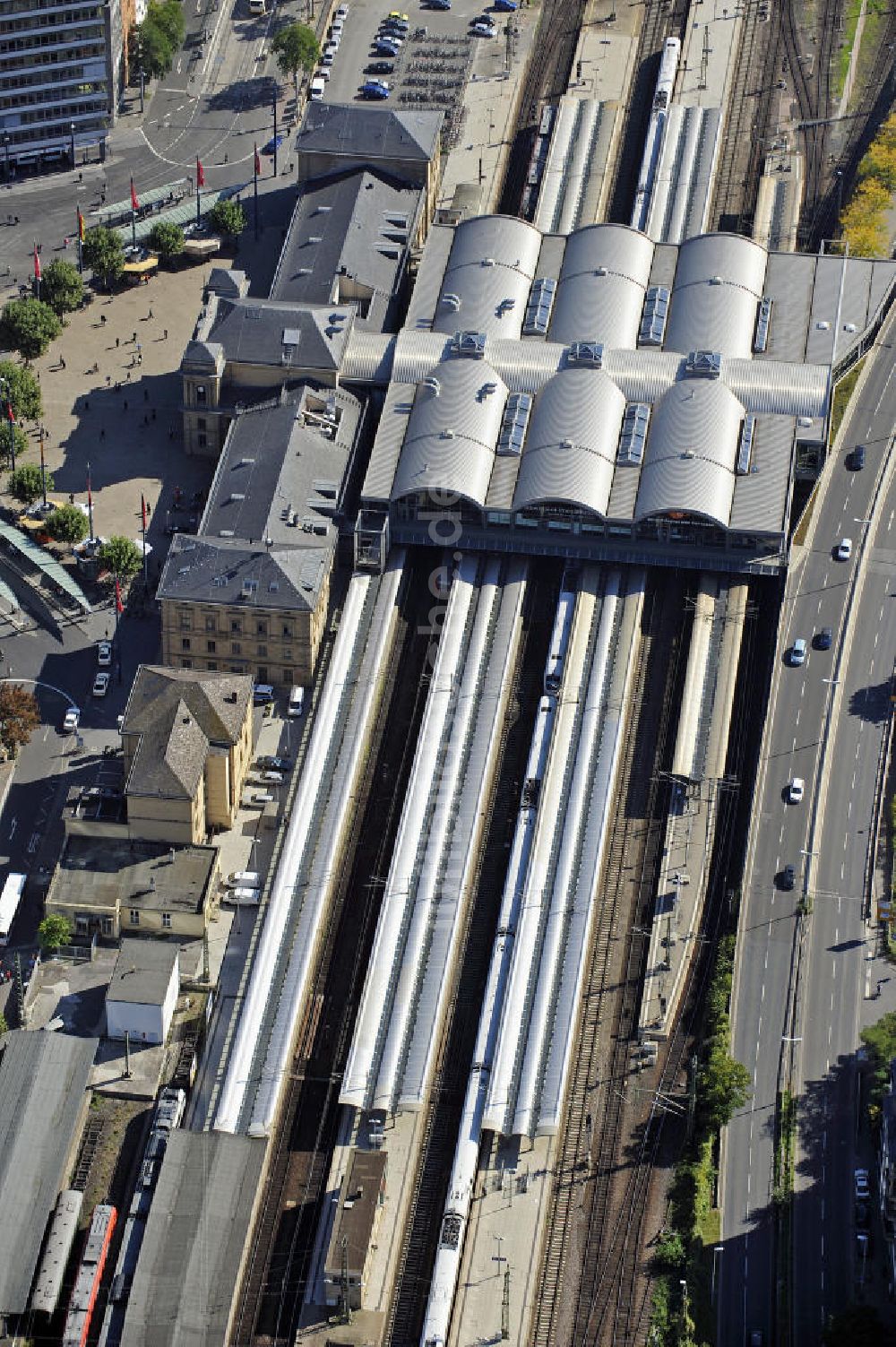 Mainz aus der Vogelperspektive: Hauptbahnhof Mainz