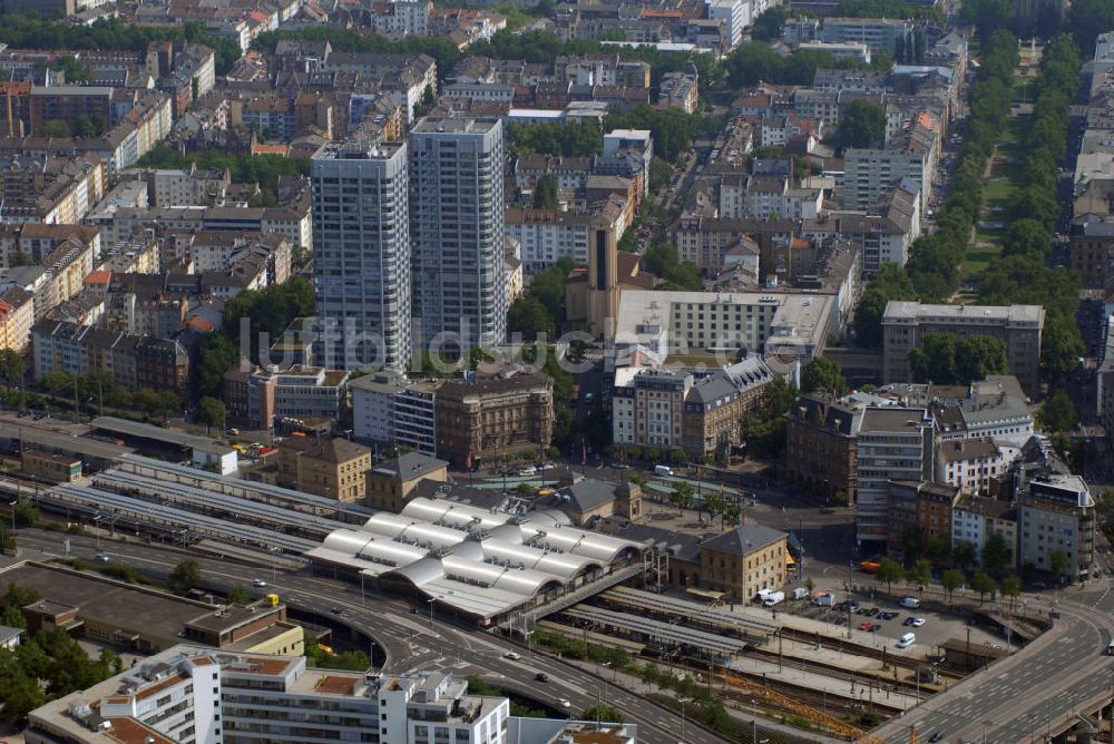 Mainz von oben - Hauptbahnhof in Mainz