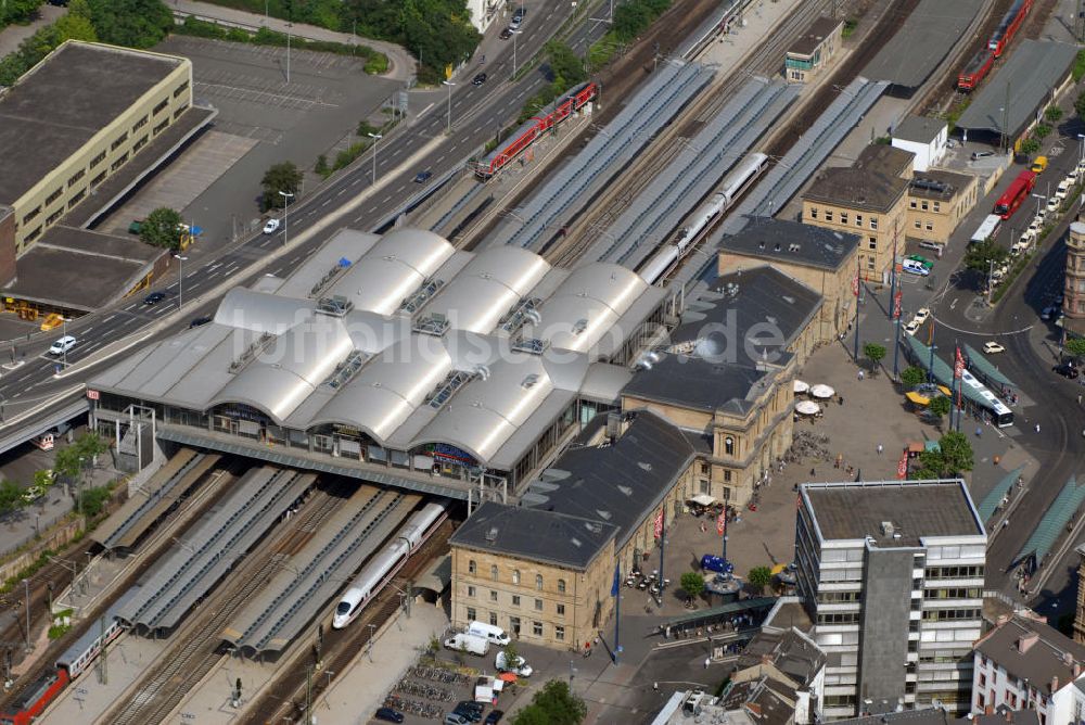 Luftbild Mainz - Hauptbahnhof in Mainz