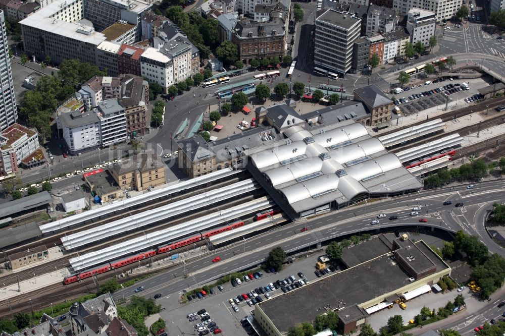 Luftbild Mainz - Hauptbahnhof von Mainz im Bundesland Rheinland-Pfalz