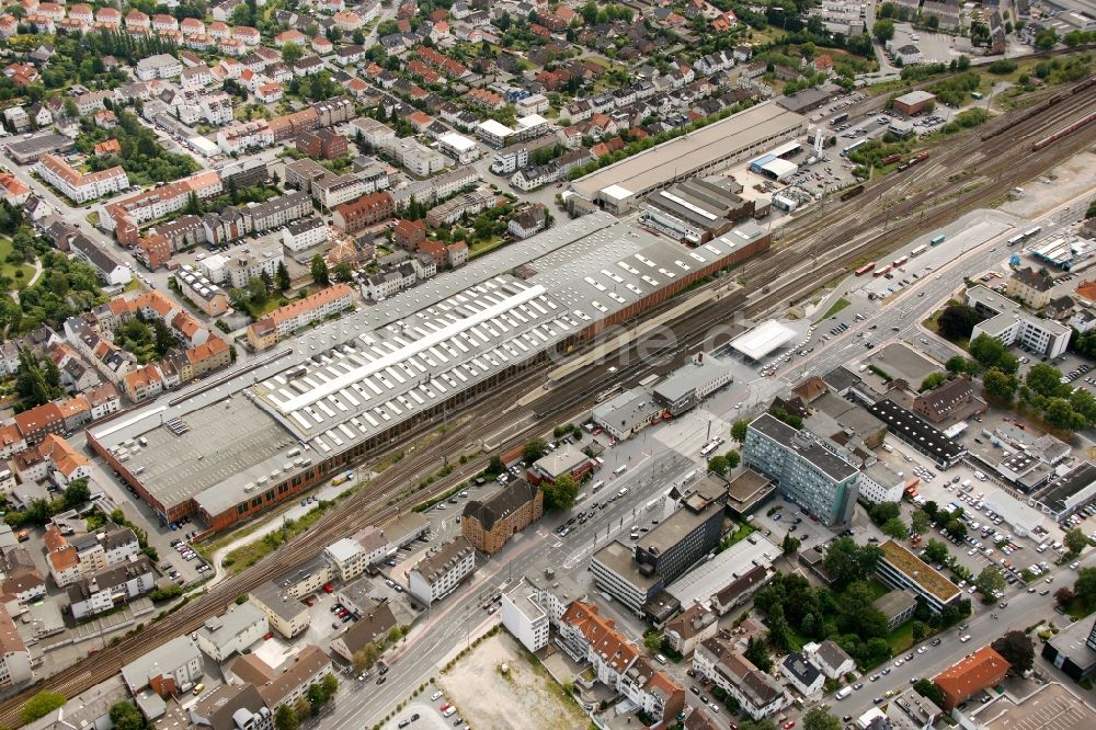 Luftbild Paderborn - Hauptbahnhof Paderborn im Bundesland Nordrhein-Westfalen