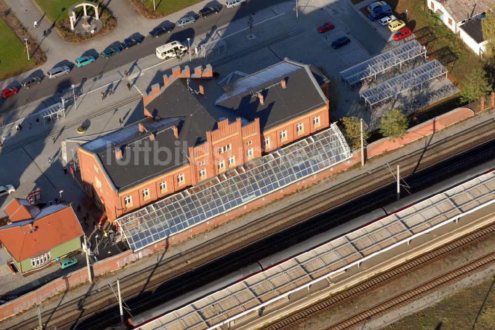 Rathenow aus der Vogelperspektive: Hauptbahnhof Rathenow