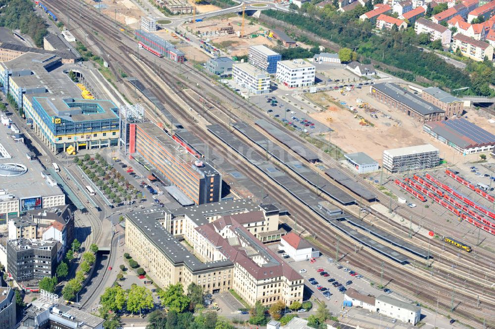 Saarbrücken aus der Vogelperspektive: Hauptbahnhof Saarbrücken im Saarland