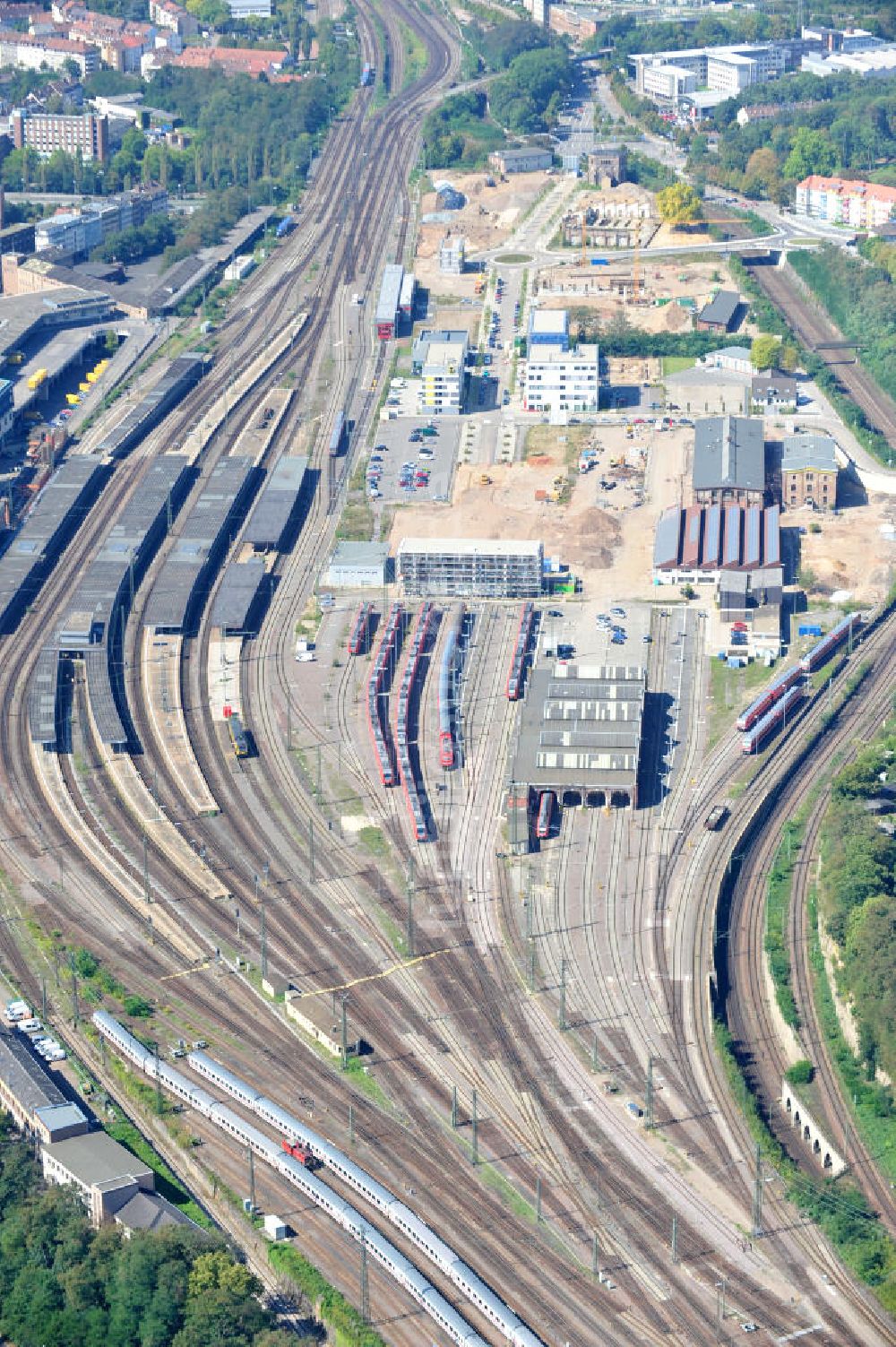 Saarbrücken aus der Vogelperspektive: Hauptbahnhof Saarbrücken im Saarland