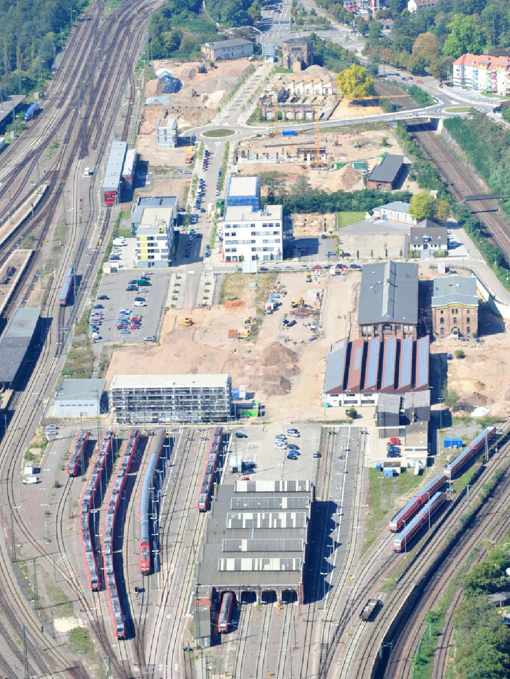 Luftbild Saarbrücken - Hauptbahnhof Saarbrücken im Saarland