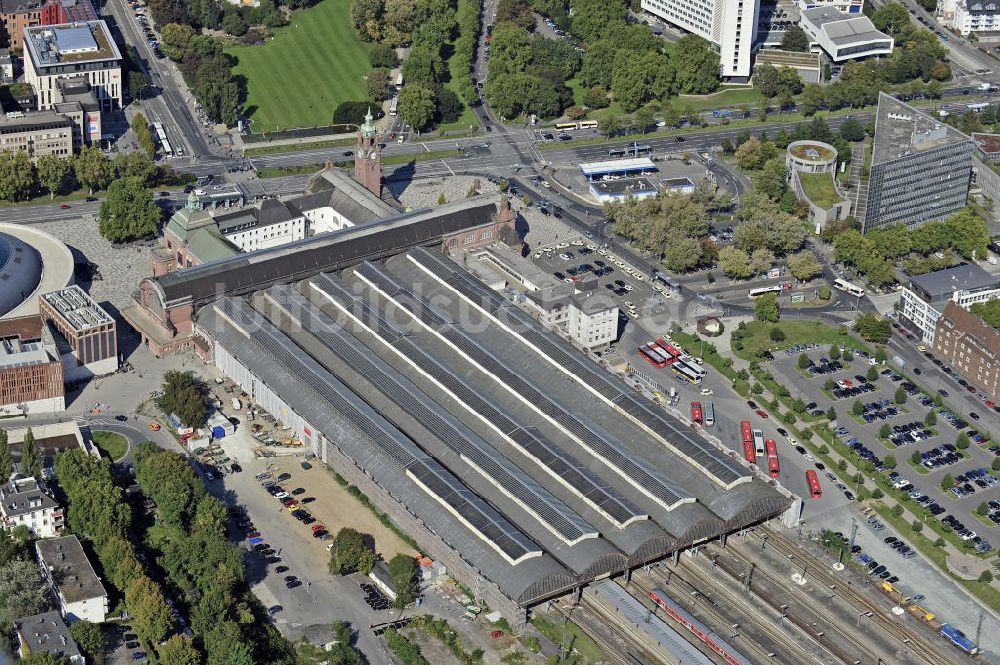 Wiesbaden aus der Vogelperspektive: Hauptbahnhof Wiesbaden