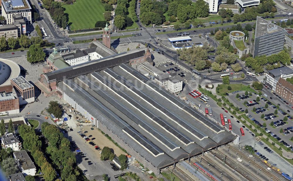 Wiesbaden von oben - Hauptbahnhof Wiesbaden