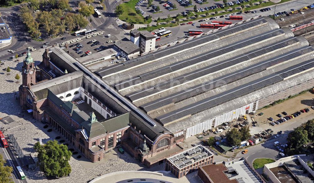 Wiesbaden aus der Vogelperspektive: Hauptbahnhof Wiesbaden