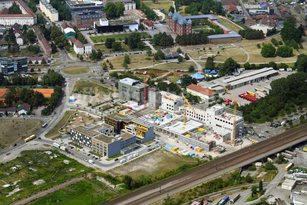 Luftbild Karlsruhe - Hauptfeuerwache in Karlsruhe im Bundesland Baden-Württemberg, Deutschland