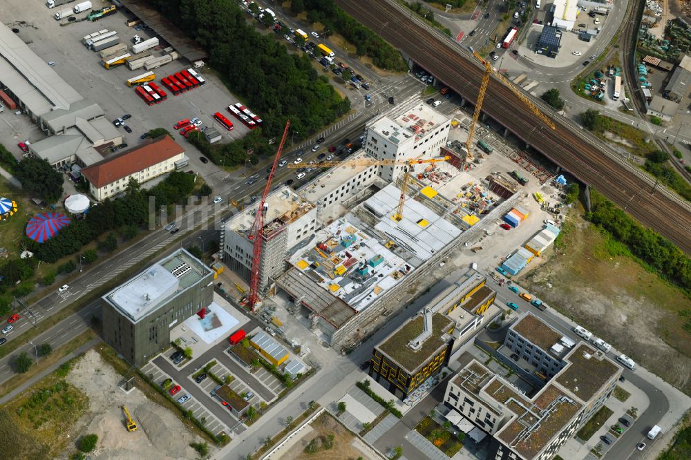 Karlsruhe von oben - Hauptfeuerwache in Karlsruhe im Bundesland Baden-Württemberg, Deutschland